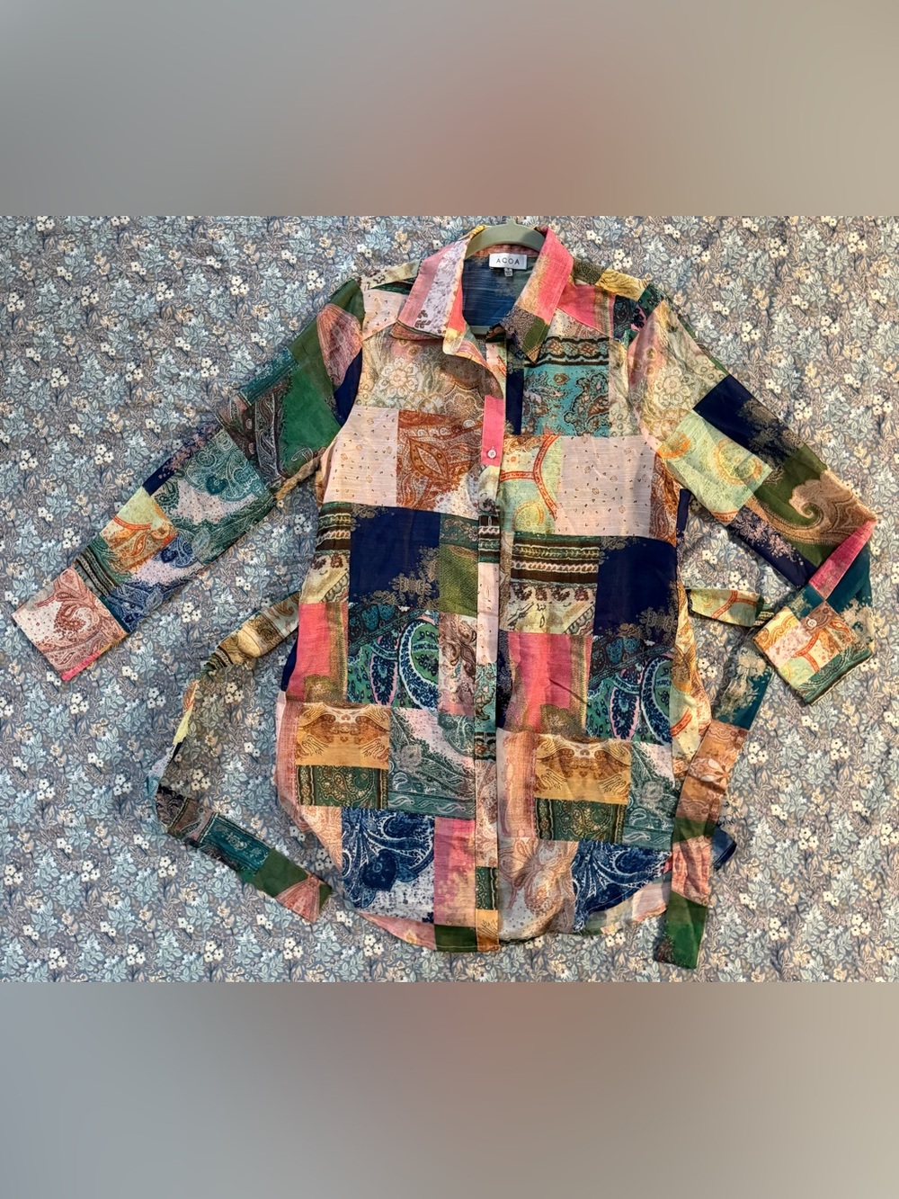 ACOA Patchwork Shirt Dress